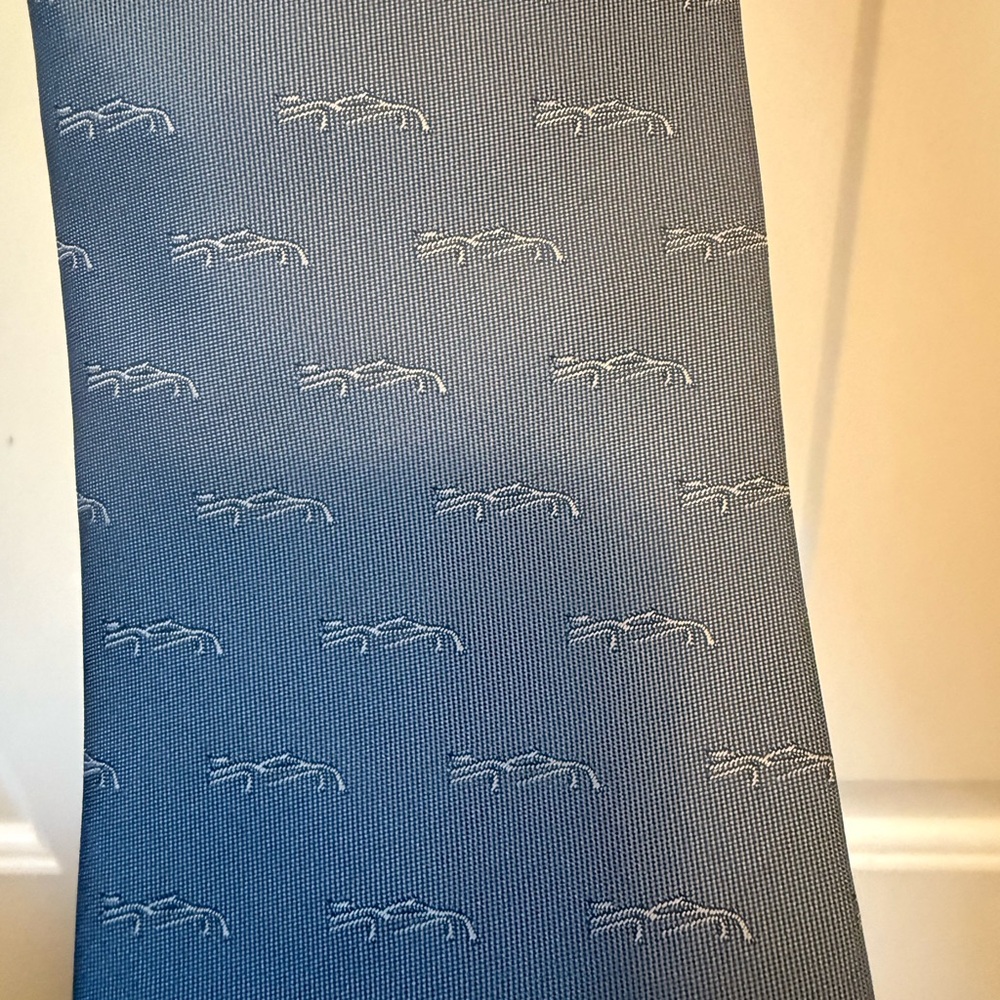 Bentley Blue Patterned Men's Tie - Picture 3 of 3